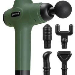 SPORTINATOR "Subir nivel" Pistola de masaje incluidos accesorios verde