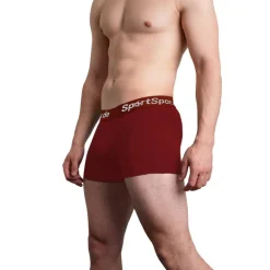 Sportspar.de Hombre "Double Sparbuchse" Calzoncillos bóxer Pack de 2 vino tinto