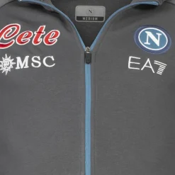 SSC Neapel EA7 Emporio Armani Hombre Chándal con capucha gris EASSCN23R09-MAGNETO