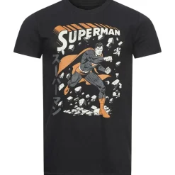 SUPERMAN DC COMICS Japón Hombre Camiseta FBMTS796BLK