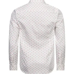TED BAKER Ardea Dot Hombre Camisa de manga larga 272171-BLANCO