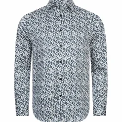 TED BAKER Capua Small Floral Hombre Camisa de manga larga 272163-BLANCO