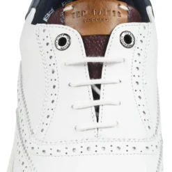 TED BAKER Dennton Cupsole Hombre Zapatos de piel 243218-BLANCO