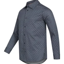 TED BAKER Pavia Star Geo Print Hombre Camisa de manga larga 272176-MARINA