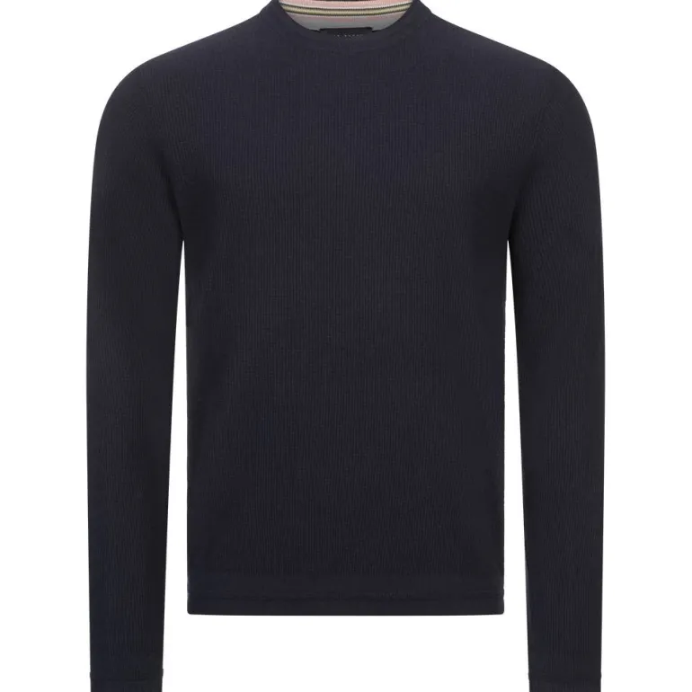 TED BAKER Staylay Crew Cuello Hombre Sudadera 246976-NAVY