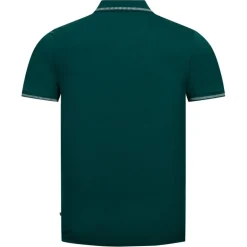 TED BAKER Tortila Stripe Collar Hombre Polo 242808-DK-GREEN