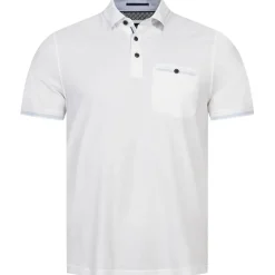 TED BAKER Tortila Stripe Collar Hombre Polo 242808-BLANCO