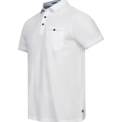 TED BAKER Tortila Stripe Collar Hombre Polo 242808-BLANCO