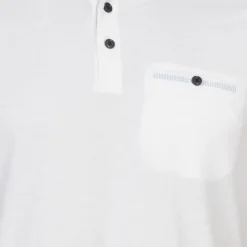 TED BAKER Tortila Stripe Collar Hombre Polo 242808-BLANCO