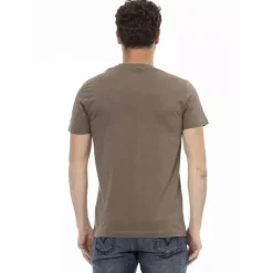 TRUSSARDI Action Hombre Conqueror Camiseta con cuello de pico Braun 2AT108004