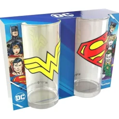 Vasos para beber de DC Comics 2 Conjunto Wonder Woman y Superman 0.27 L 24863