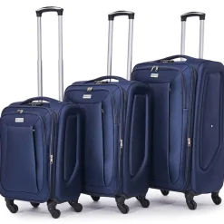 VERTICAL STUDIO Maleta de tela "Tromso" 20" 24" 28" Set de 3 marino