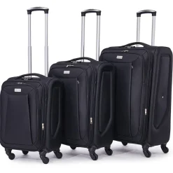 VERTICAL STUDIO Maleta de tela "Tromso" 20" 24" 28" Set de 3 negro