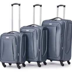 VERTICAL STUDIO Maleta de tela "Tromso" 20" 24" 28" Set de 3 gris