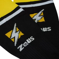 Zeus Calza United Medias de fútbol negro amarillo