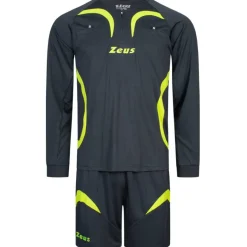 Zeus Hombre Conjunto de árbitro Camiseta con pantalón corto Gris