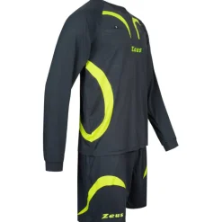 Zeus Hombre Conjunto de árbitro Camiseta con pantalón corto Gris
