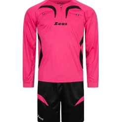 Zeus Hombre Conjunto de árbitro Camiseta con pantalón corto Fuxia