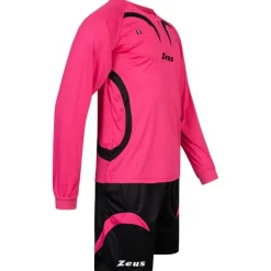 Zeus Hombre Conjunto de árbitro Camiseta con pantalón corto Fuxia