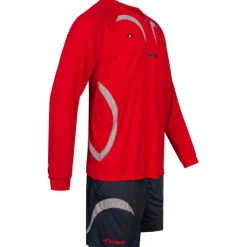 Zeus Hombre Conjunto de árbitro Camiseta con pantalón corto Rojo