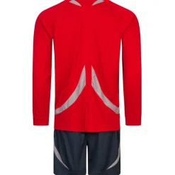 Zeus Hombre Conjunto de árbitro Camiseta con pantalón corto Rojo