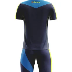 Zeus Kit Alex Hombre Conjunto de fútbol con Pantalones cortos royal blue amarillo neón