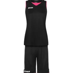 Zeus Kit Flora Mujer Camiseta de baloncesto con pantalones cortos negro