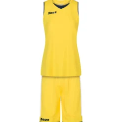 Zeus Kit Flora Mujer Camiseta de baloncesto con pantalones cortos amarillo