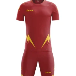 Zeus Kit Hero Conjunto de fútbol con Pantalones cortos rojo amarillo