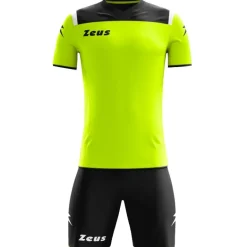 Zeus Kit Vesuvio Conjunto de fútbol 2 piezas Negro Amarillo Neón