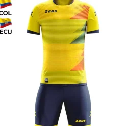 Zeus Mundial Teamwear Set Camiseta con pantalones cortos amarillo royal blue rojo