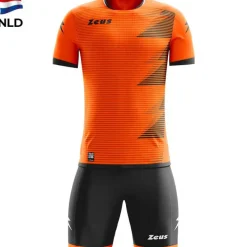 Zeus Mundial Teamwear Set Camiseta con pantalones cortos naranja negro