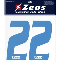 Zeus Números termoadhesivos 1-22 25cm senior royal blue