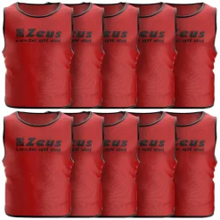 Zeus Pack de 10 Peto de entrenamiento rojo