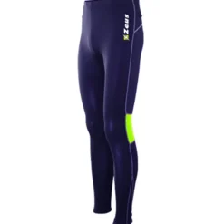 Zeus Pant Fisiko Hombre Mallas para correr azul oscuro/amarillo