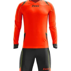 Zeus Paros Conjunto de portero Camiseta de manga larga con pantalones cortos Naranja neón