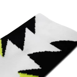 Zeus Thunder calcetines largos especiales de entrenamiento blanco amarillo neón